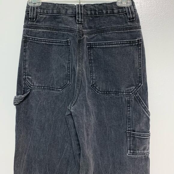 J. Galt Women's Gray Wide Leg High Waisted Cargo Denim Jeans Size Small - Picture 4 of 5